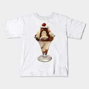 Ice Cream Sundae with a Cherry on Top Kids T-Shirt